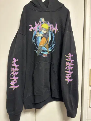 NARUTO 나루토 프린트 후드티 블랙