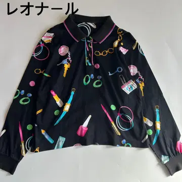 레오나르 화장품 패턴 피케 셔츠 긴팔 액세서리 패턴