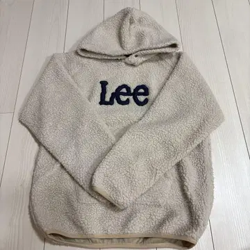 Lee 플리스 후드티 후드 부착 크림