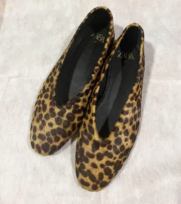 ZARA 레오파드 플랫슈즈 37