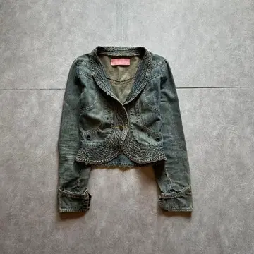 archive gruge fade denim jacket y2k