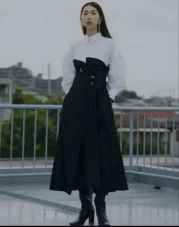 AMERI 아메리빈티지 뷔스티에 레이어드 드레스