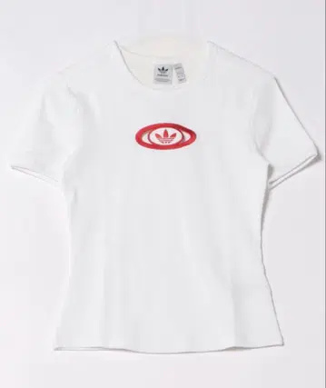 adidas 로고 화이트 반팔 티셔츠