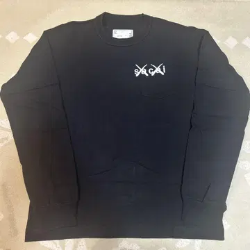 sacai 블랙 긴팔 티셔츠 사이즈 2
