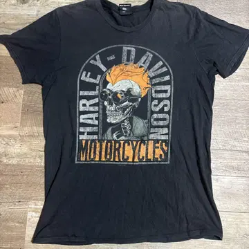 Harley-Davidson 스컬 디자인 T셔츠 L