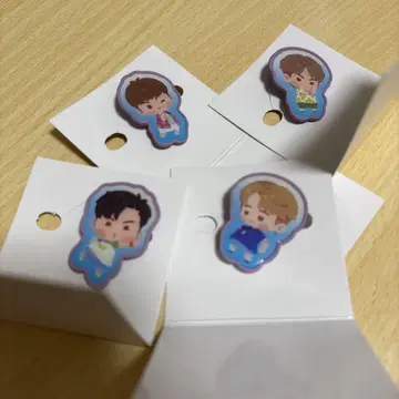 시마무라 BTS 콜라보 블라인드 브로치 4개