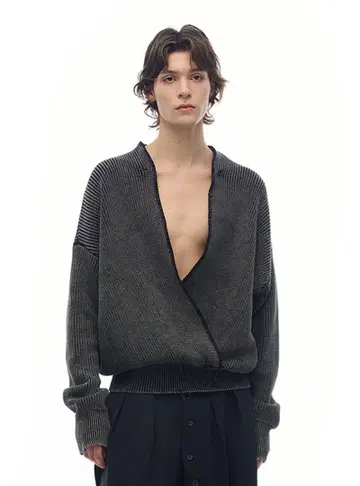SLIGHT VOGUE Washed Damaged 스웨터
