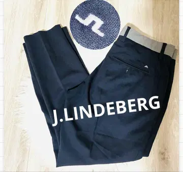 미사용급 J.LINDEBERG 골프 팬츠 원포인트 로고 슬림 핏