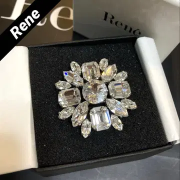 Rene 크리스탈 브로치