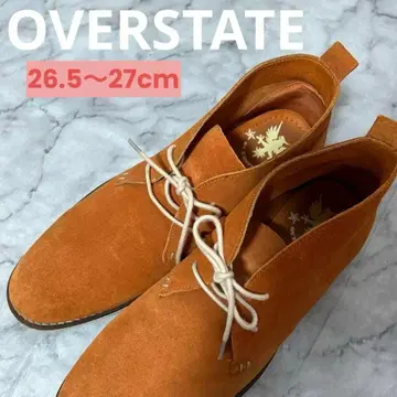 새상품급 OVERSTATE 오렌지 스웨이드 남성용 부츠 26.5~27cm