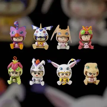 짱구는 못말려 x 디지몬 어드벤처 콜라보레이션 피규어 8체 세트