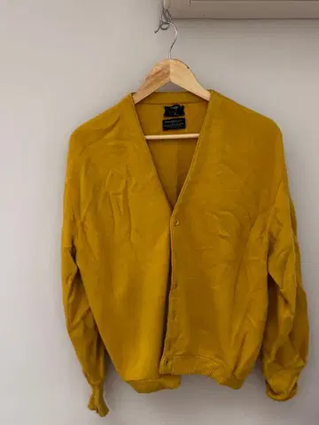 80s 빈티지 NOMELLE 머스타드 가디건