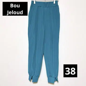 부르주드 Bou Jeloud 슬림 레그 테이퍼드 팬츠 38 그린