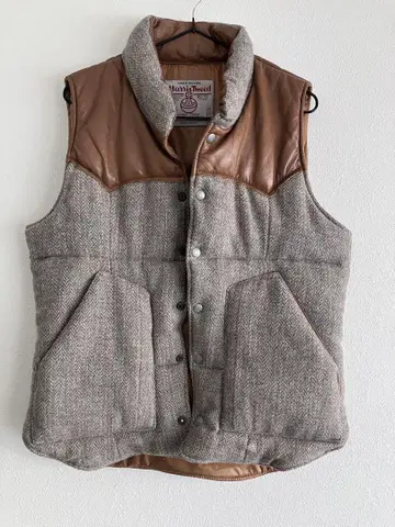 해리스 트위드 다운 베스트 M 영국제