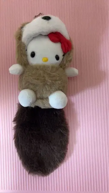 레어 초레어 !인기! 헬로키티의 꼬리 구락부 봉제 인형 키링