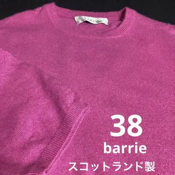 barrie 발리 핑크 캐시미어 100% 반팔 니트 스웨터 38