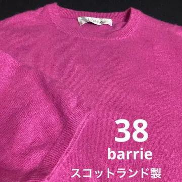 barrie 발리 핑크 캐시미어 100% 반팔 니트 스웨터 38