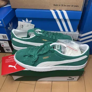 미사용 배송비 포함 PUMA SUEDE VTG 켈리 그린/화이트