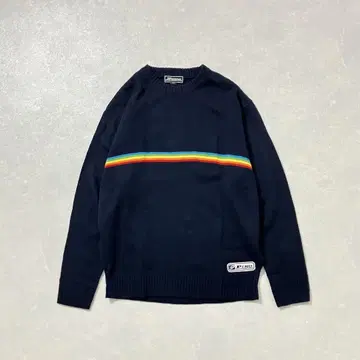 PIKO 피코 니트 레인보우 네이비 y2k 00s