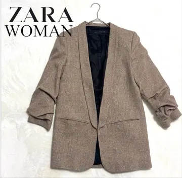 ZARA S 사이즈 베이지 테일러드 자켓 울 혼방