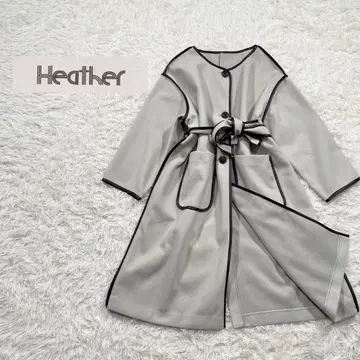 417 [새상품] Heather 헤더 코트 아이보리 벨트 포함 F