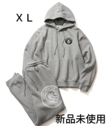 새상품 맨체스터 시티 풀오버 후드티 셋업 XL 그레이 CITY