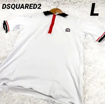 레어 모델 DSQUARED2 반팔 피케 셔츠 로고 L