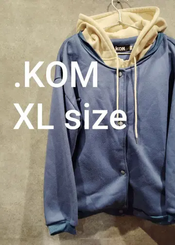 .KOM 도트컴 상의 후드티 XL 블루