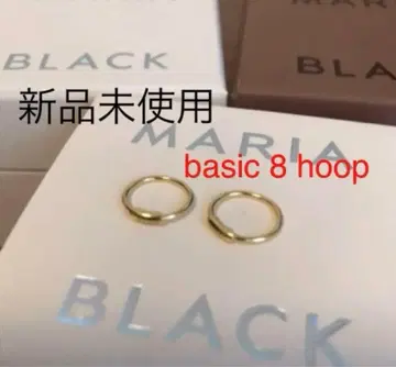 마리아 블랙 Basic 8 Hoops 골드 귀걸이 새상품