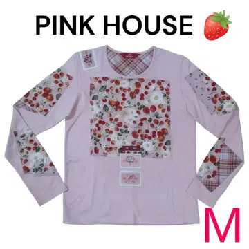 [새상품급] PINK HOUSE 패치워크 티셔츠 핑크 딸기 M 사이즈