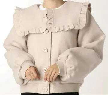 메리제니 세일러 블루종 코트 아이보리