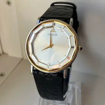 SEIKO CREDOR 18KT 쿼츠 손목시계 팔각형