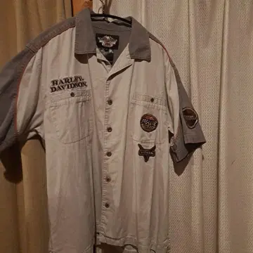 할리데이비슨 반팔 셔츠 L 그레이