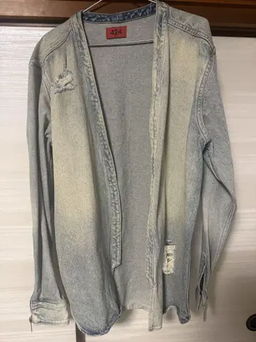 424 라이트 블루 데님 셔츠 데님 자켓 기모노 자켓