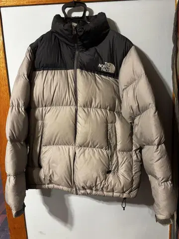 THE NORTH FACE 다운 자켓 L 사이즈 베이지/블랙 눕시