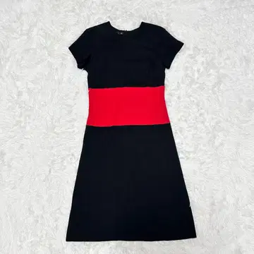 agnes b 에네스베 바이컬러 롱 원피스 2 블랙