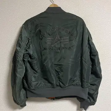 90s USA제 ALPHA INDUSTRIES 로고 자수 MA-1 L