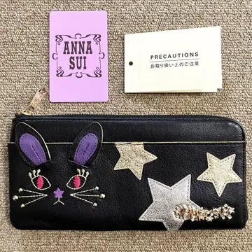 안나수이 ANNA SUI 장지갑 마이미미 토끼 L자 지퍼 블랙
