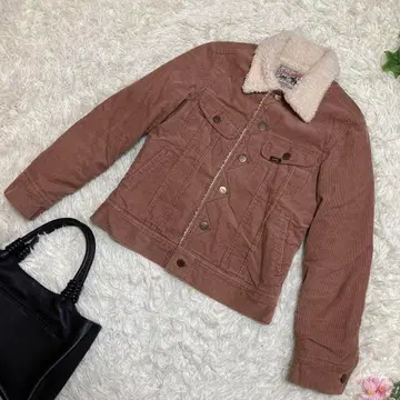 새상품급 LEE 리 이너 보아 자켓 코듀로이 라이트 브라운 여성용 M