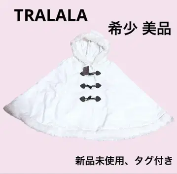 한정 판매 TRALALA 투랄라 리즈리사 후드 부착 화이트 판초