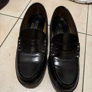 HARUTA ARVIN 로퍼 블랙 6550 가죽 25.5