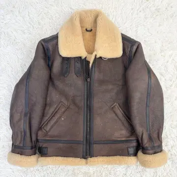 young 양가죽 리얼 무스탕 두툼한 B-3 플라이트 자켓 XL