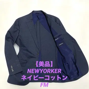 [새상품급] NewYorker 뉴요커 테일러드 자켓 네이비 코튼 FM