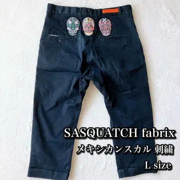 SASQUATCH fabrix 멕시칸 스컬 자수 치노 팬츠 L 사이즈