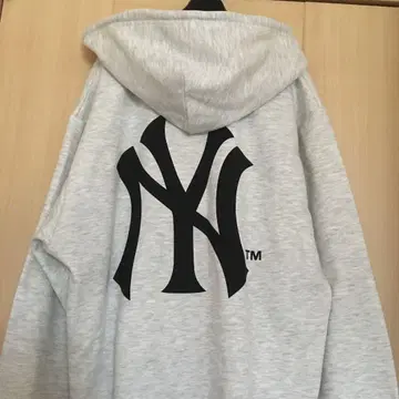 새상품 MLB 뉴욕 양키스 로고 집업 후드티 L