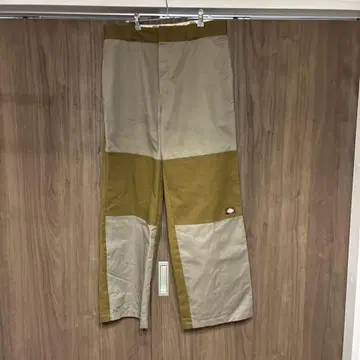 Dickies 팬츠 콜라보 ADAMETROPE 바이컬러 카키 브라운 XL