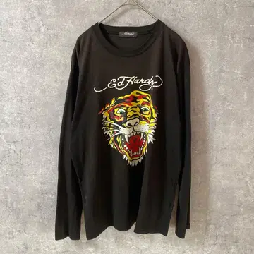 ED HARDY 롱티 에드하디 티셔츠 긴팔 블랙 L 사이즈