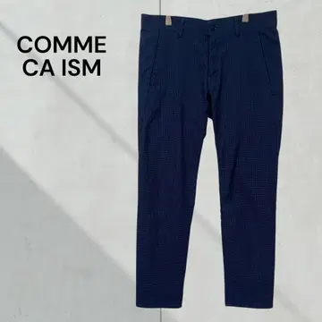 COMME CA ISM (컴시즘) 체크 무늬 팬츠 네이비 계열