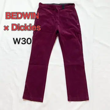 BEDWIN Dickies의 세련된 보르도 색상 가는 골 코듀로이 슬랙스