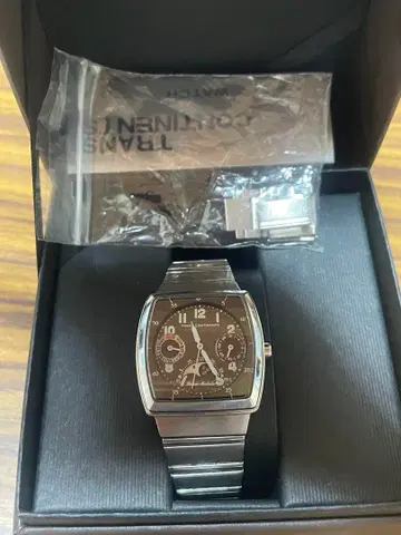 TRANS CONTINENTS 손목시계 문페이즈 워치 작동품